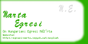 marta egresi business card